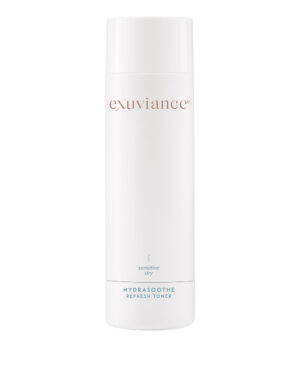 Exuviance produkten hydrasoothe refresh toner mot en vit bakrund.